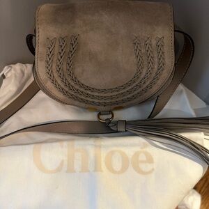Chloe Marcie Small Saddle Bag Suede